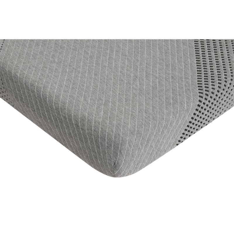Maklaine Modern Transitional Fabric Queen Sofa Mattress in Gray