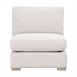 Maklaine Contemporary Transitional Fabric Armless Chair in Stone