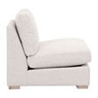 Maklaine Contemporary Transitional Fabric Armless Chair in Stone