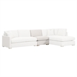 Maklaine Contemporary Transitional Fabric Armless Chair in Stone