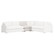 Maklaine Contemporary Transitional Fabric Armless Chair in Stone
