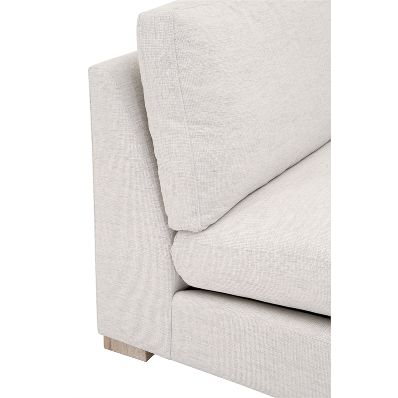 Maklaine Contemporary Transitional Fabric Armless Chair in Stone