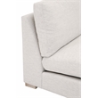 Maklaine Contemporary Transitional Fabric Armless Chair in Stone