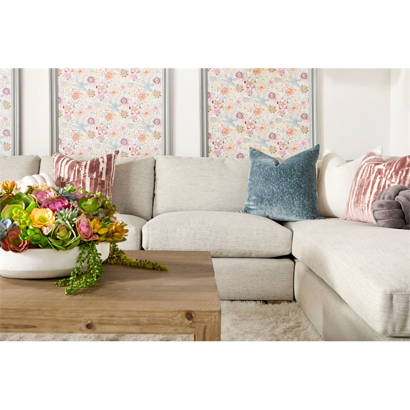 Maklaine Contemporary Transitional Fabric Armless Chair in Stone