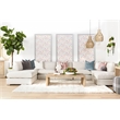 Maklaine Contemporary Transitional Fabric Armless Chair in Stone