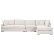 Maklaine Contemporary Transitional Fabric Left Arm Sofa in Stone