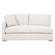 Maklaine Contemporary Transitional Fabric Left Arm Sofa in Stone