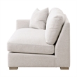 Maklaine Contemporary Transitional Fabric Left Arm Sofa in Stone