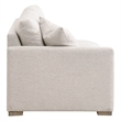 Maklaine Contemporary Transitional Fabric Left Arm Sofa in Stone