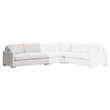 Maklaine Contemporary Transitional Fabric Left Arm Sofa in Stone