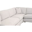 Maklaine Contemporary Transitional Fabric Corner Chair in Stone