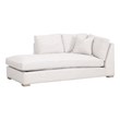 Maklaine Modern Transitional Fabric Left-Facing Chaise in Stone