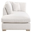 Maklaine Modern Transitional Fabric Left-Facing Chaise in Stone