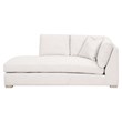 Maklaine Modern Transitional Fabric Left-Facing Chaise in Stone