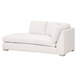 Maklaine Modern Transitional Fabric Left-Facing Chaise in Stone