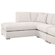 Maklaine Modern Transitional Fabric Left-Facing Chaise in Stone