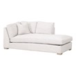 Maklaine Modern Transitional Fabric Right-Facing Chaise in Stone