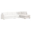 Maklaine Modern Transitional Fabric Right-Facing Chaise in Stone