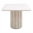 Maklaine Modern Transitional Wood Dining Table in White Finish