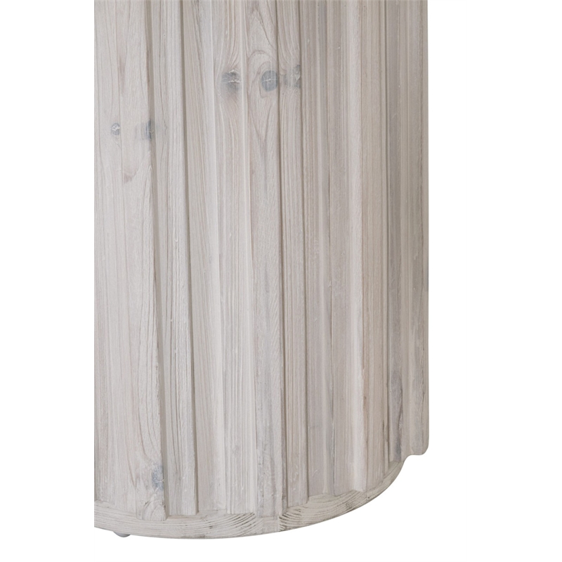 Maklaine Modern Transitional Wood Dining Table in White Finish