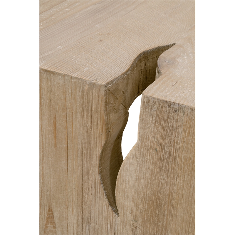 Maklaine Modern Transitional Wood Coffee Table in Smoke Gray