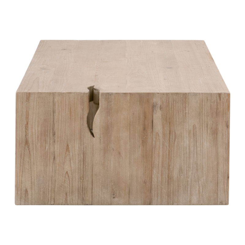 Maklaine Modern Transitional Wood Coffee Table in Smoke Gray