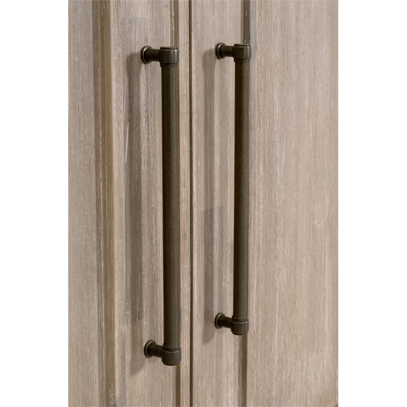 Maklaine Modern Transitional Wood Media Sideboard in Natural