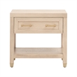 Maklaine Contemporary Transitional Wood Nightstand in Light Oak