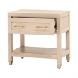 Maklaine Contemporary Transitional Wood Nightstand in Light Oak