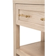 Maklaine Contemporary Transitional Wood Nightstand in Light Oak