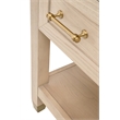 Maklaine Contemporary Transitional Wood Nightstand in Light Oak