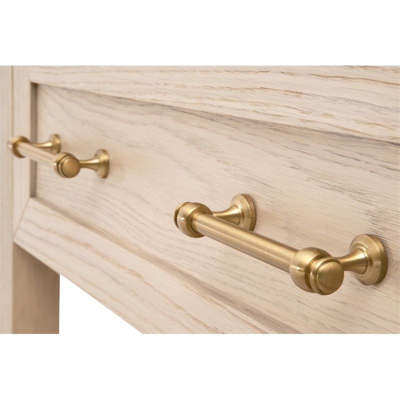Maklaine Contemporary Transitional Wood Nightstand in Light Oak