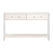 Maklaine Contemporary Transitional Wood Console Table in Pearl