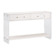 Maklaine Contemporary Transitional Wood Console Table in Pearl