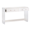 Maklaine Contemporary Transitional Wood Console Table in Pearl