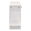 Maklaine Contemporary Transitional Wood Console Table in Pearl