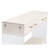 Maklaine Contemporary Transitional Wood Console Table in Pearl