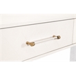 Maklaine Contemporary Transitional Wood Console Table in Pearl
