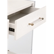 Maklaine Contemporary Transitional Wood Console Table in Pearl