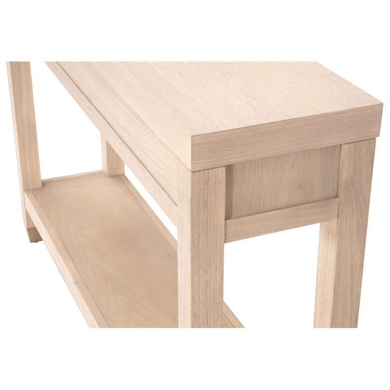 Maklaine Modern Transitional Wood Console Table in Light Oak