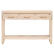 Maklaine Modern Transitional Wood Console Table in Light Oak
