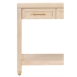 Maklaine Modern Transitional Wood Console Table in Light Oak