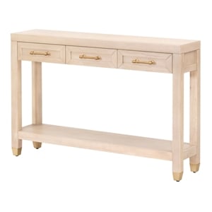 Maklaine Modern Transitional Wood Console Table in Light Oak