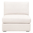 Maklaine Contemporary Transitional Fabric Armless Chair in Cream