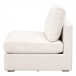 Maklaine Contemporary Transitional Fabric Armless Chair in Cream