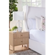 Maklaine Contemporary Transitional Wood Nightstand in Natural