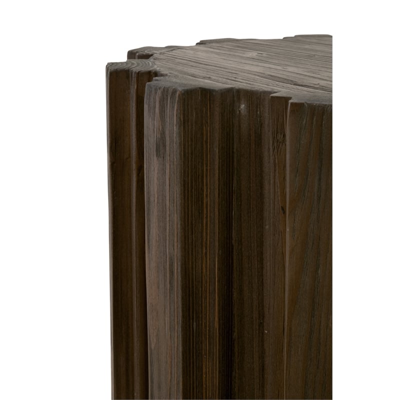 Maklaine Modern Transitional Wood Accent Table in Drift Brown