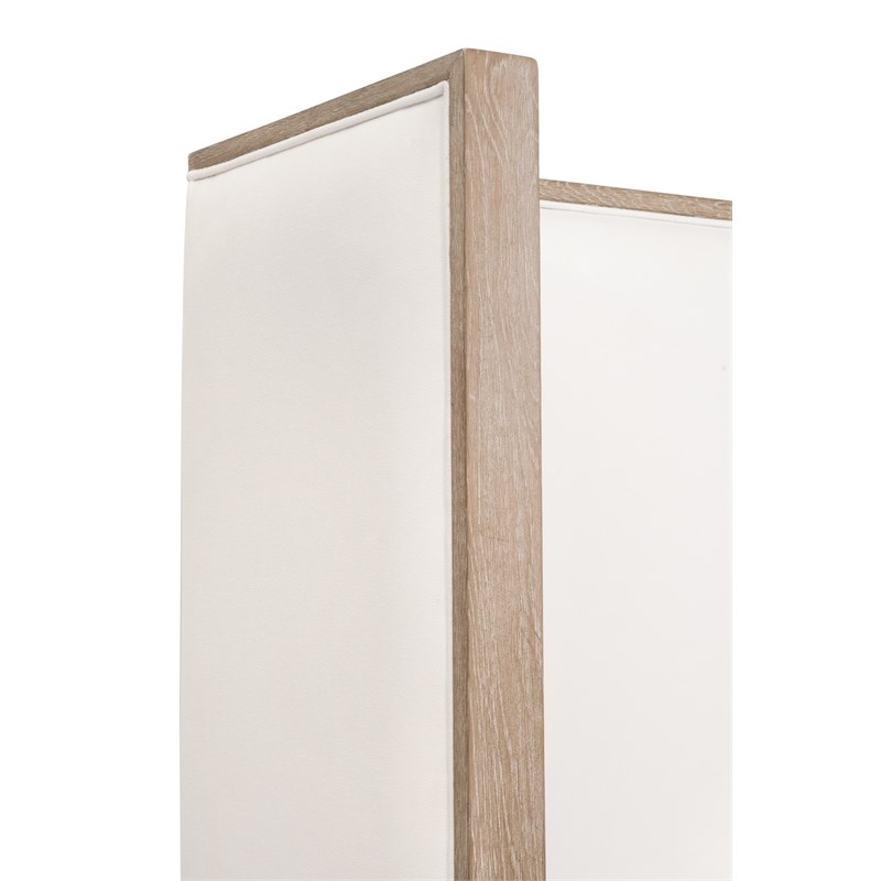 Maklaine Modern Transitional Wood Standard King Bed in Pearl