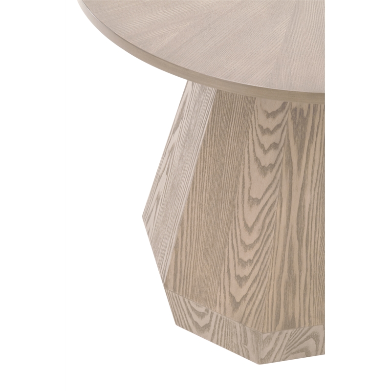 Maklaine Modern Transitional End Table in Natural Gray Ash Wood