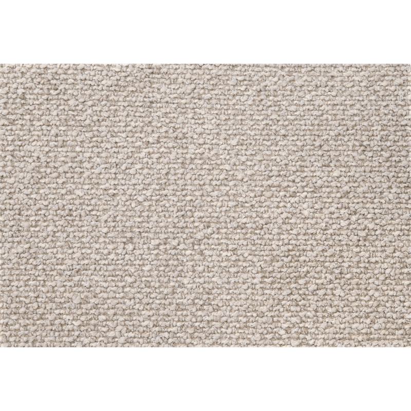 Maklaine Swivel Club Chair in Beige Fabric with Matte Brown Oak & Cane